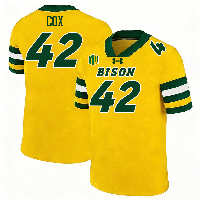 North Dakota State Bison #42 Jabril Cox College Football Jerseys,Uniforms-Gold
